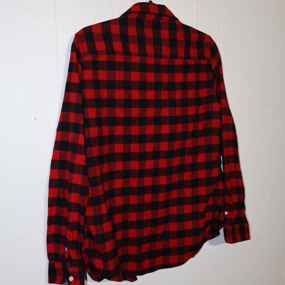 Tailor Vintage Buffalo Plaid Flannel Shirt – Red/Black (Women’s L) - Picture 6 of 11